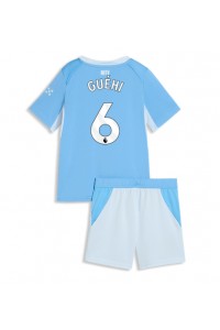 Manchester City Marc Guehi #6 Jalkapallovaatteet Lasten Kotipeliasu 2026-27 Lyhythihainen (+ Lyhyet housut)